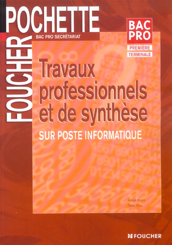 Travaux  professionnels et de synthese sur poste informatique ; 1e, terminale, bac pro secretariat