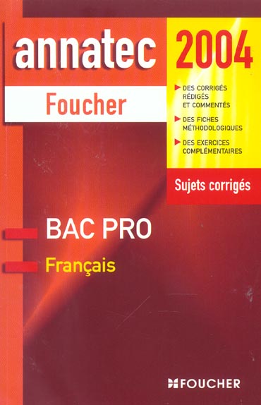 Sujets corriges (édition 2004)
