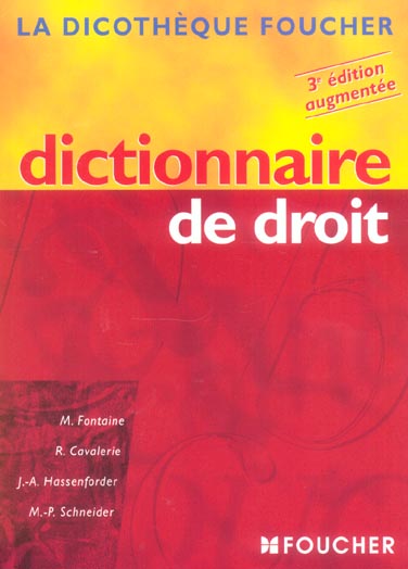 Dictionnaire de droit (3e édition)
