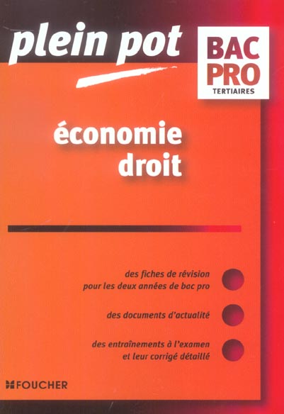 Economie-droit bac pro tertiaire
