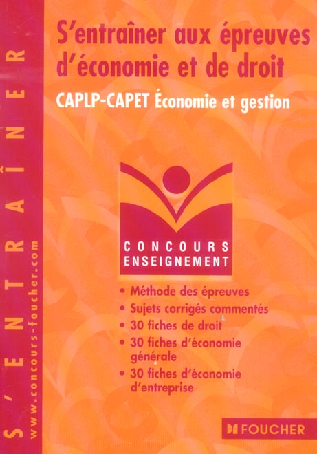 S'entrainer aux epreuves d'economie et de droit