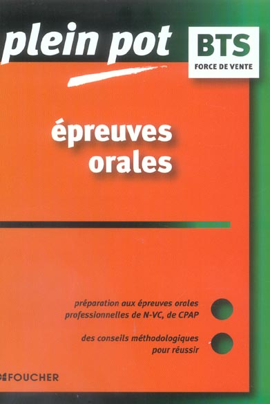 EPREUVES ORALES