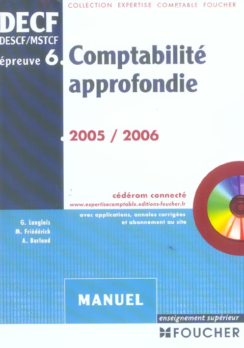 Comptabilite approfondie ; epreuve n.6 (édition 2005/2006)