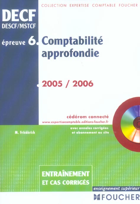 Comptabilite approfondie decf epreuve n.6 (édition 2005/2006)