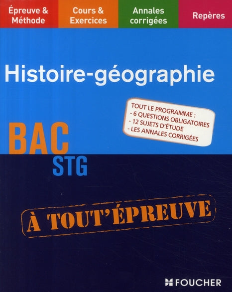 Histoire/géographie ; bac STG