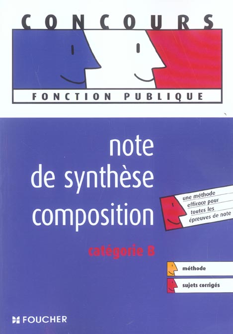 Note de syntehe, composition ; categorie b