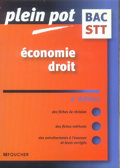 économie, droit ; Bac STT (2e édition)