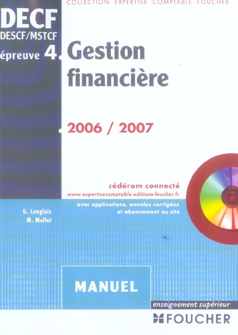 Decf, descf, mstcf, epreuve 4 gestion financiere 2006-2007