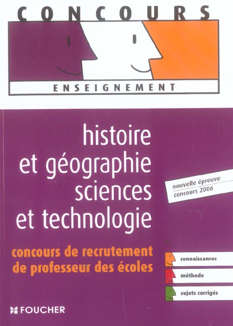 Histoire et geographie sciences et technologie ; crpe