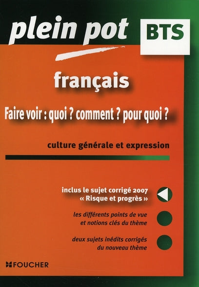 Français ; faire voir : quoi ? comment ? pourquoi ?
