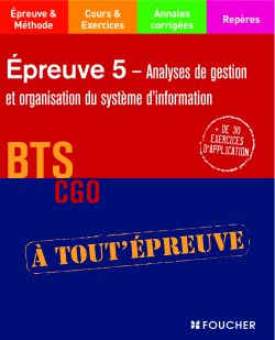 épreuve 5 ; analyse de gestion et organisation du système d'information ; bts cgo