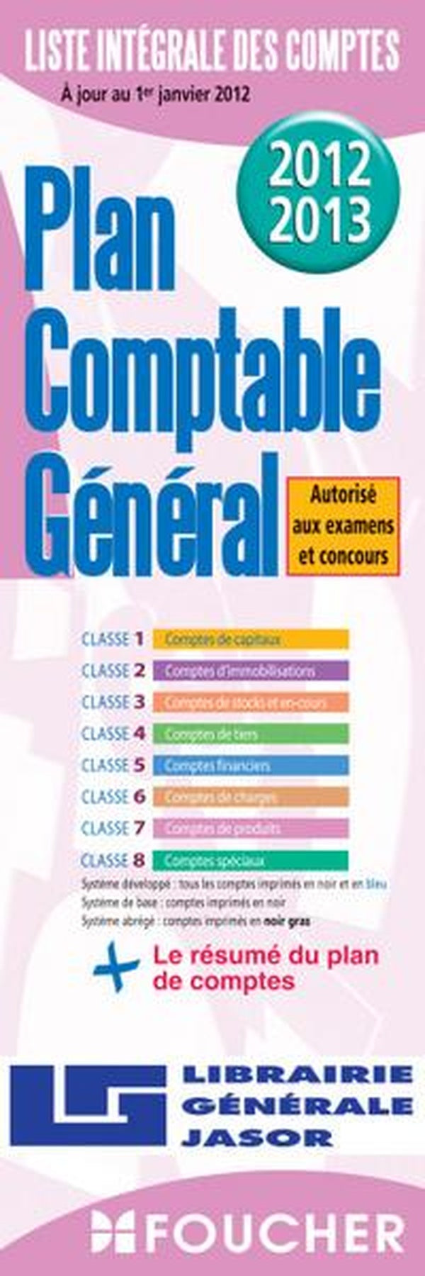 Liste integrale des comptes lib jasor