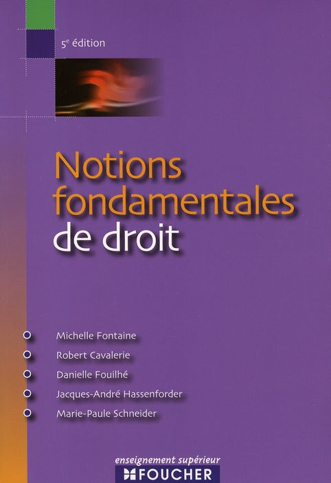 Notions fondementales de droit (5e édition)