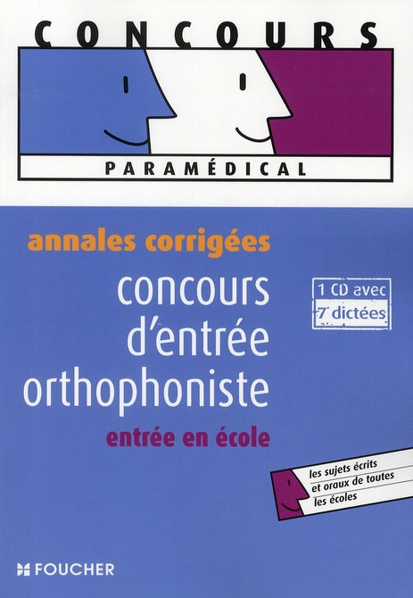 Annales corrigées ; orthophoniste