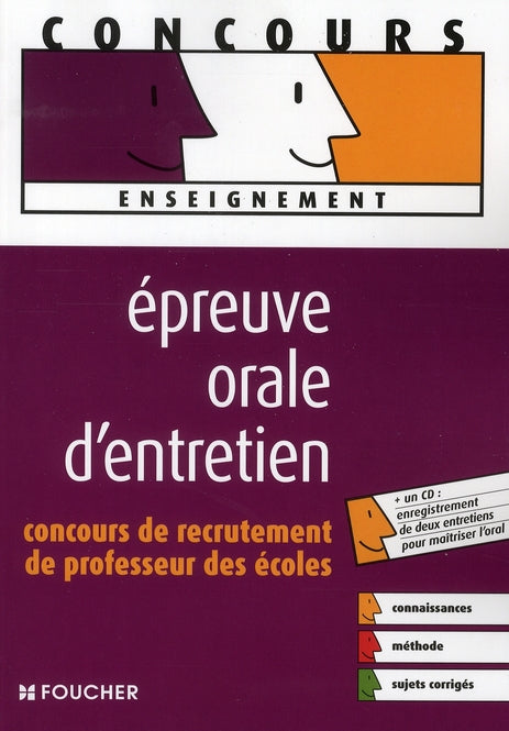 épreuve orale d'entretien CRPE avec cd audio (édition 2008)