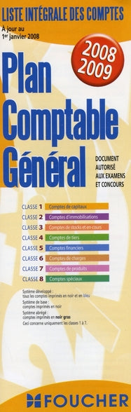 Plan comptable général (édition 2008-2009)