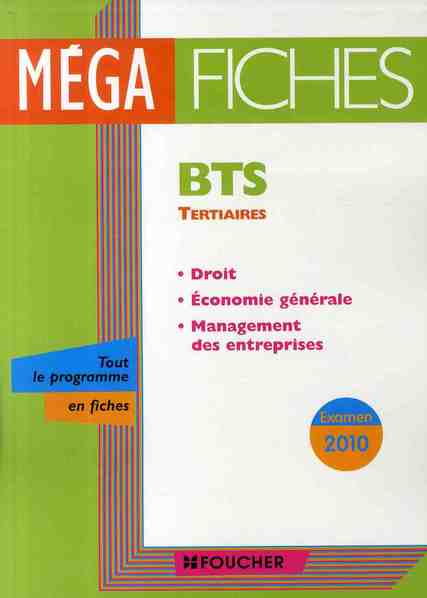 économie générale ; droit, management des organisations ; bts