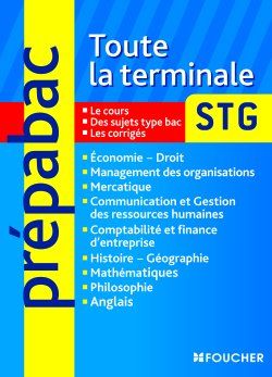 Toute la terminale ; bac STG