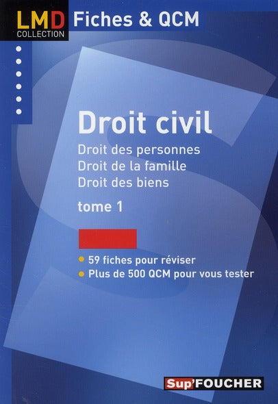 Droit civil Tome 1 ; fiches et QCM