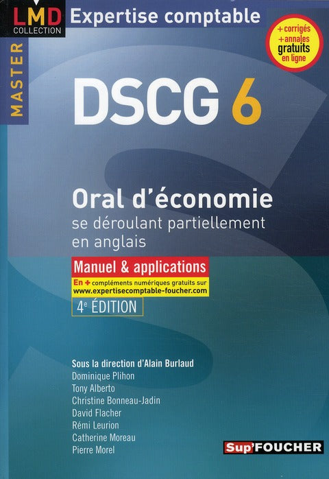 DSCG 6 ; oral d'économie se déroulant partiellement en anglais ; manuel et applications (4e édition)