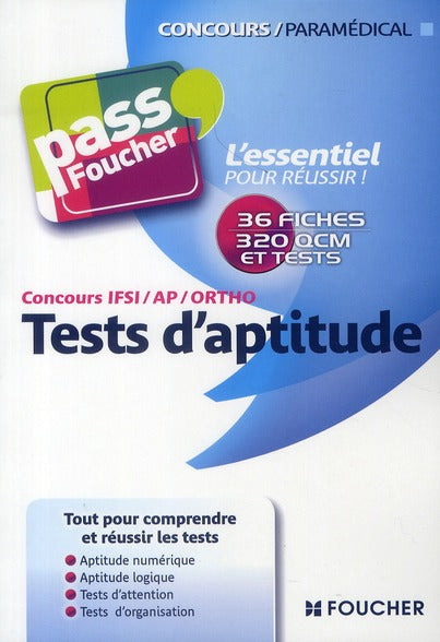 PASS'FOUCHER Tome 37 : tests d'aptitude ; IFSI, auxilière de puériculture, orthophoniste