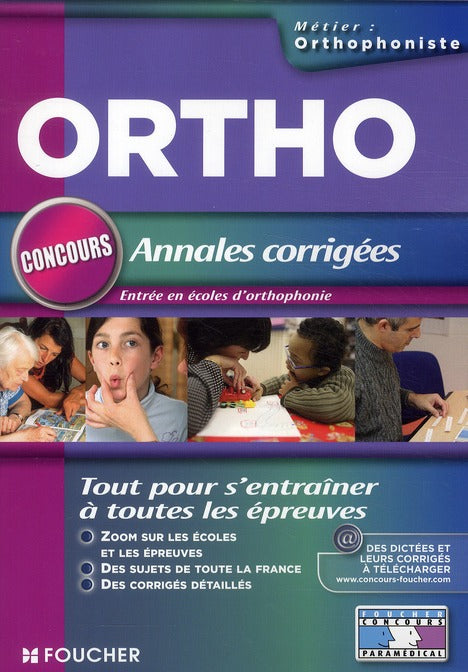 Annales corrigées ; concours d'entrée orthophoniste