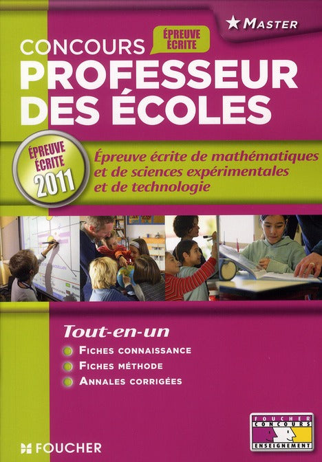Concours professeur des écoles ; épreuve écrite de mathématiques et de sciences expérimentales et de technologie