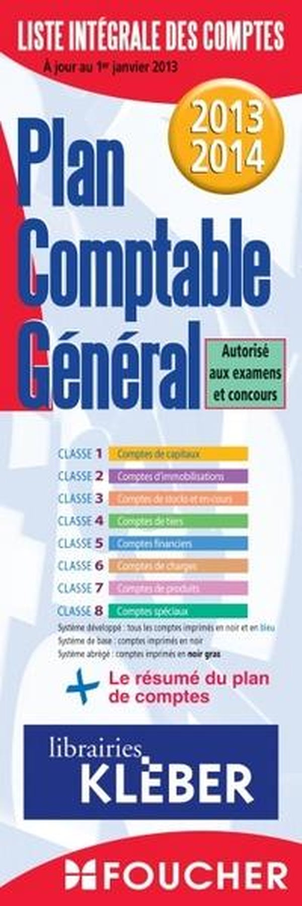 Liste integrale des comptes lib kleber