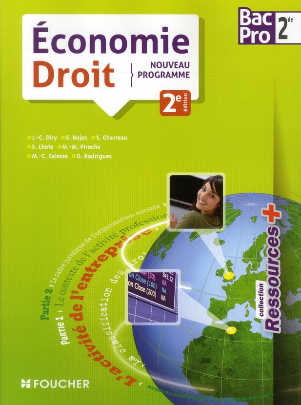Ressources + : économie-droit ; 2nde bac pro (2e édition)