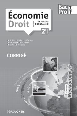 Ressources + economie - droit 1re tle bac pro corrige