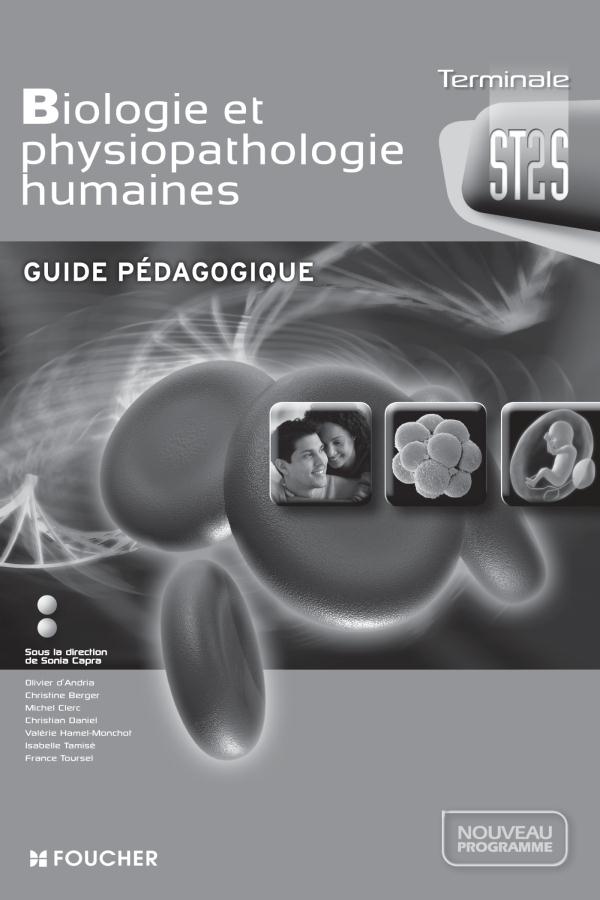 Biologie et physiopathologie humaines tle bac st2s guide pedagogique