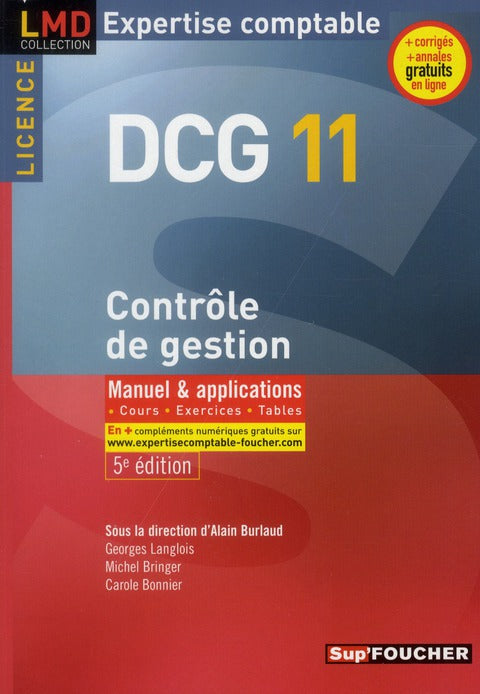 DCG 11 ; contrôle de gestion ; manuel et applications (5e édition)