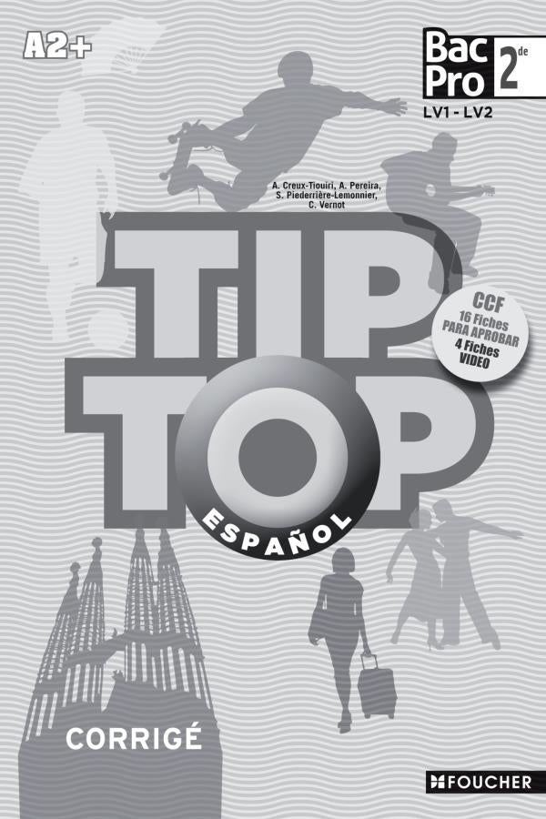 Tip top english : espagnol ; 2nde bac pro ; LV1, LV2 ; A2+ ; corrigé