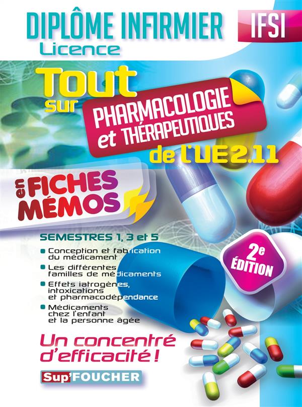 Tout sur pharmacologie et thérapeutiques de l'UE 2.11 en fiches mémos