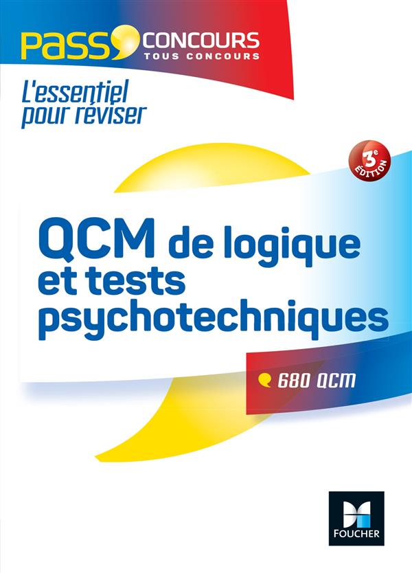 Pass'concours : QCM de logique et tests psychotechniques ; concours fonction publique (3e édition)