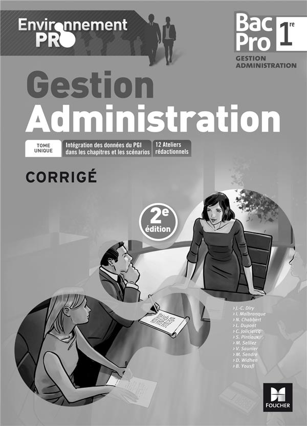 Environnement pro - gestion-administration 1re bac pro ga - corrige