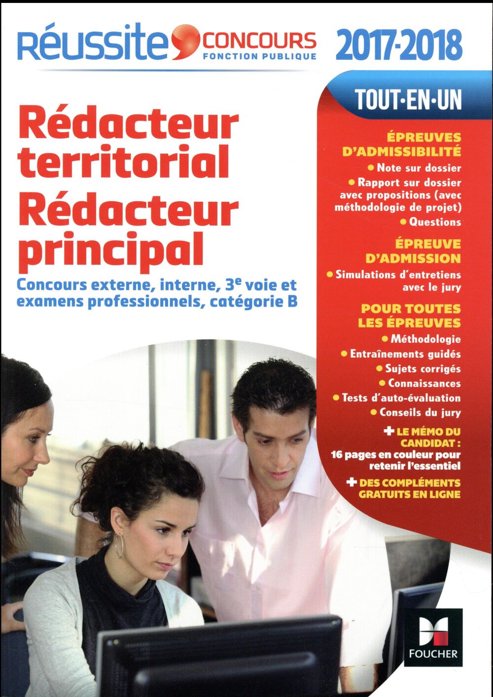 Réussite concours : rédacteur territorial, rédacteur principal catégorie B (édition 2017/2018)