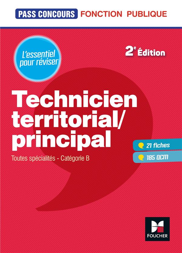Pass'concours : technicien territorial/principal ; toutes spécialités ; catégorie B (2e édition)