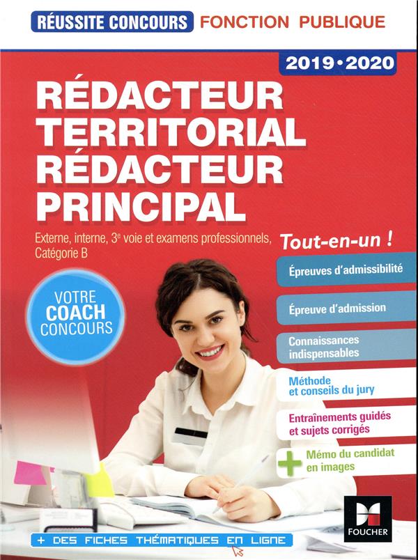 Réussite concours : rédacteur territorial/rédacteur principal ; préparation complète (édition 2019/2020)