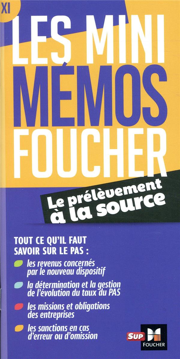 Les mini mémos Foucher : prélèvement à la source