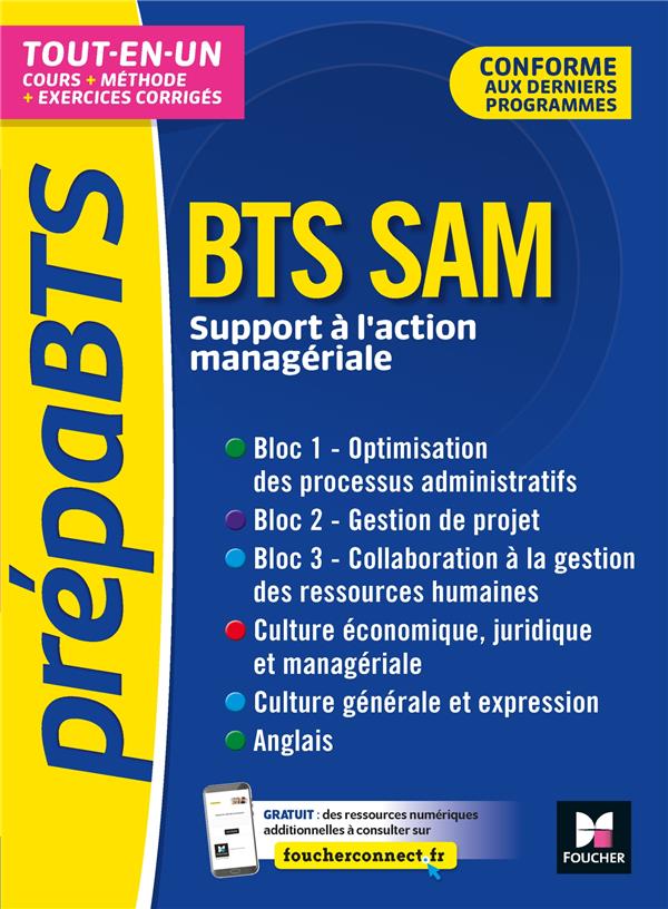 PREPABTS : BTS SAM, support à l'action managériale ; toutes les matières ; tout-en-un