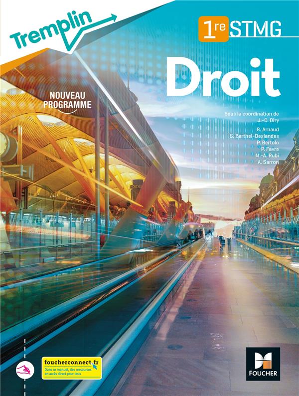 Tremplin : droit ; 1re STMG ; livre élève