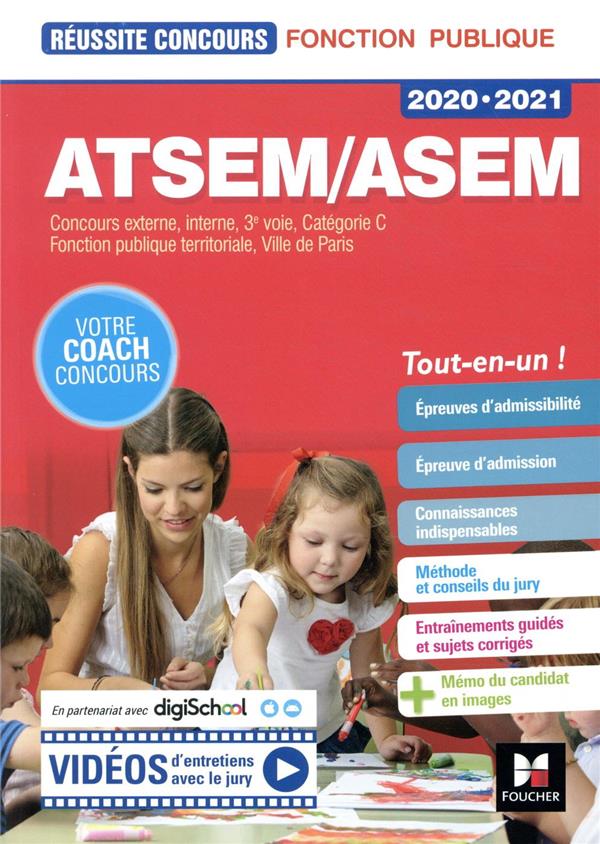 Réussite concours : ATSEM/ASEM ; concours externe, interne, 3e voie, catégorie C (édition 2020/2021)
