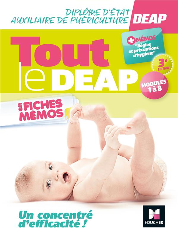 Diplôme d'Etat auxiliaire de puériculture ; tout le DEAP en fiches mémos (3e édition)