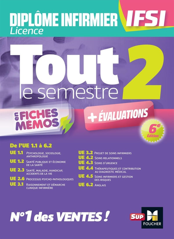 DEI IFSI ; tout le semestre 2 en fiches mémos ; + évaluations