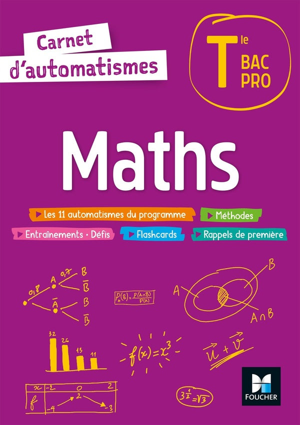 Carnet d'automatismes : maths ; terminale bac pro ; livre élève