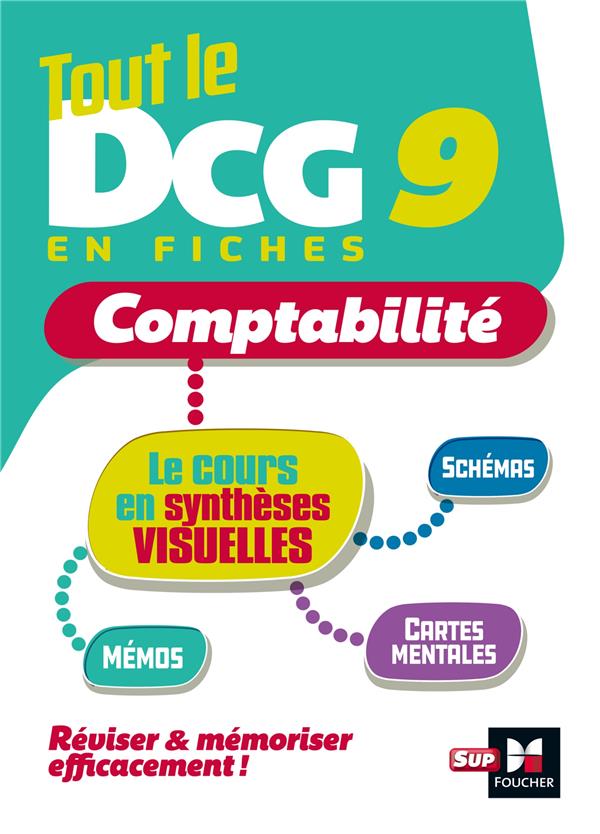 Tout le DCG 9 en fiches ; comptabilité ; le cours en synthèses visuelles (édition 2023/2024)