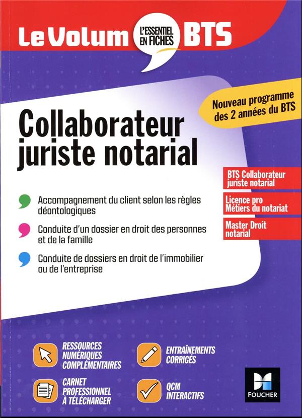 Le volum' : collaborateur juriste notarial ; BTS