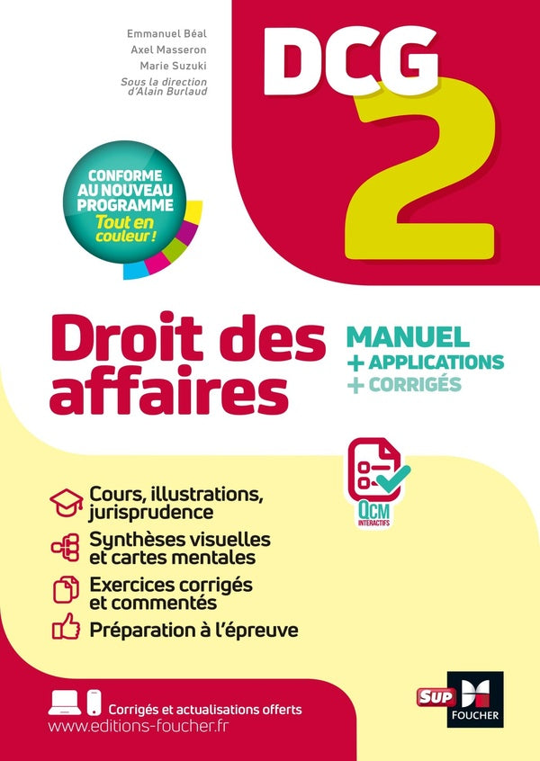 DCG 2 : Droit des sociétés et autres groupements d'affaires ; Manuel + applications + corrigés (édition 2025/2026)