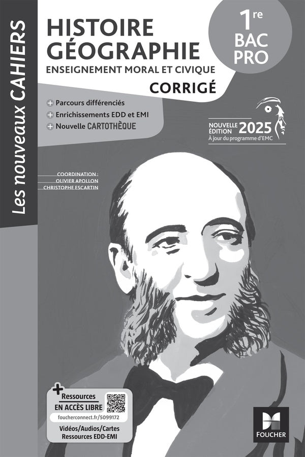 Les nouveaux cahiers : Histoire-Géographie-EMC ; 1re Bac Pro ; Corrigé